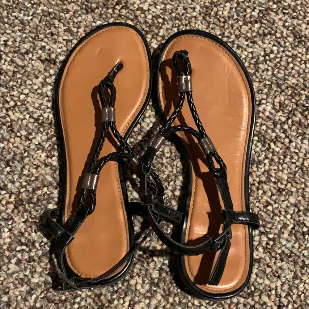 Black strappy sandals